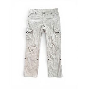 Kuhl Splash Roll-Up Cargo Hiking Pants Womens 12 Reg Khaki Tan Straight Leg